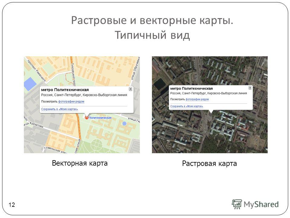 Чем отличается векторная карта от растровой