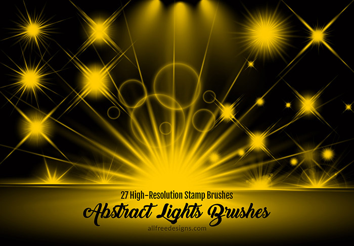 abstract star lights brushes