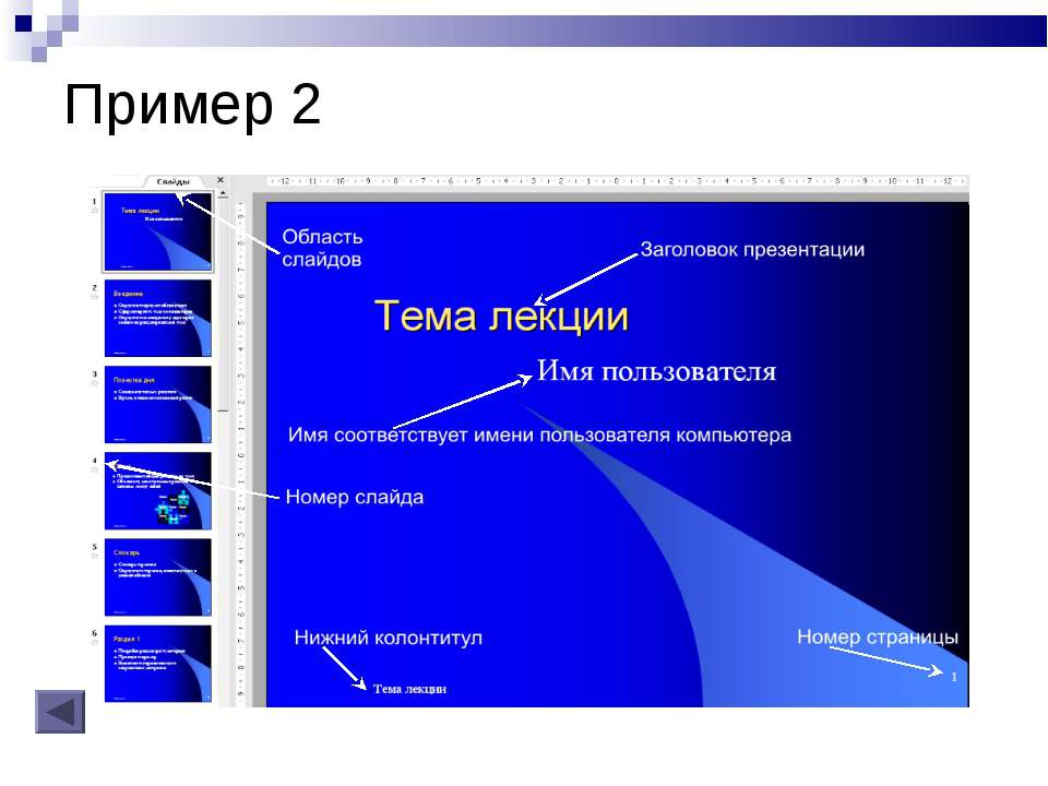 Проект в powerpoint образец