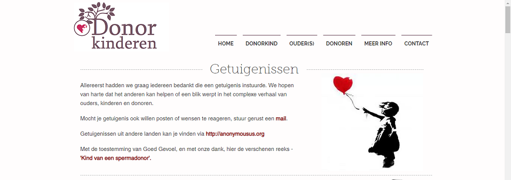 Девочка с шаром на сайте Donorkinderen