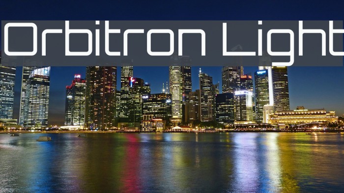 Orbitron Light Шрифта examples