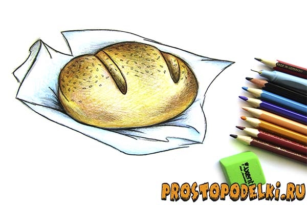 Как нарисовать хлеб всему голова   рисунки005