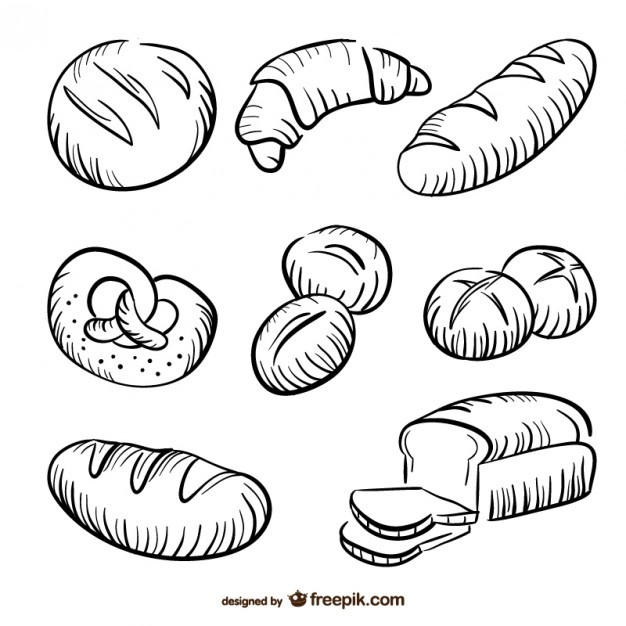 Как нарисовать хлеб всему голова   рисунки019