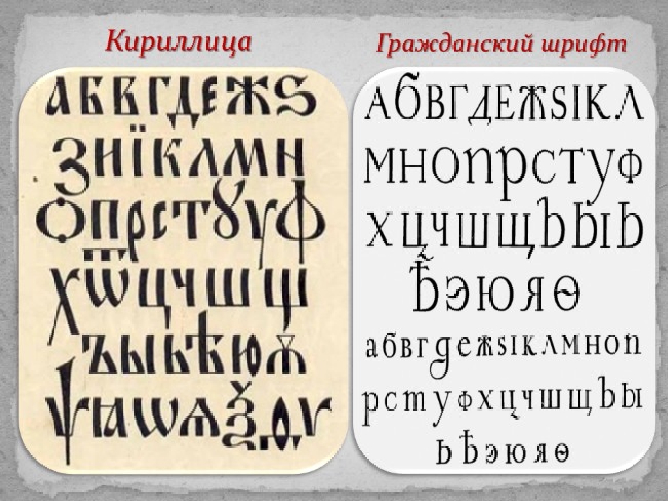 Как называется тип письма в форме кириллицы с четким геометрическим рисунком букв