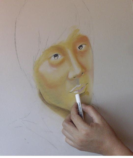 как нарисовать портрет пастелью 