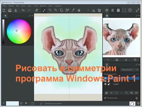 Рисовать в симметрии программа Windows Paint 1