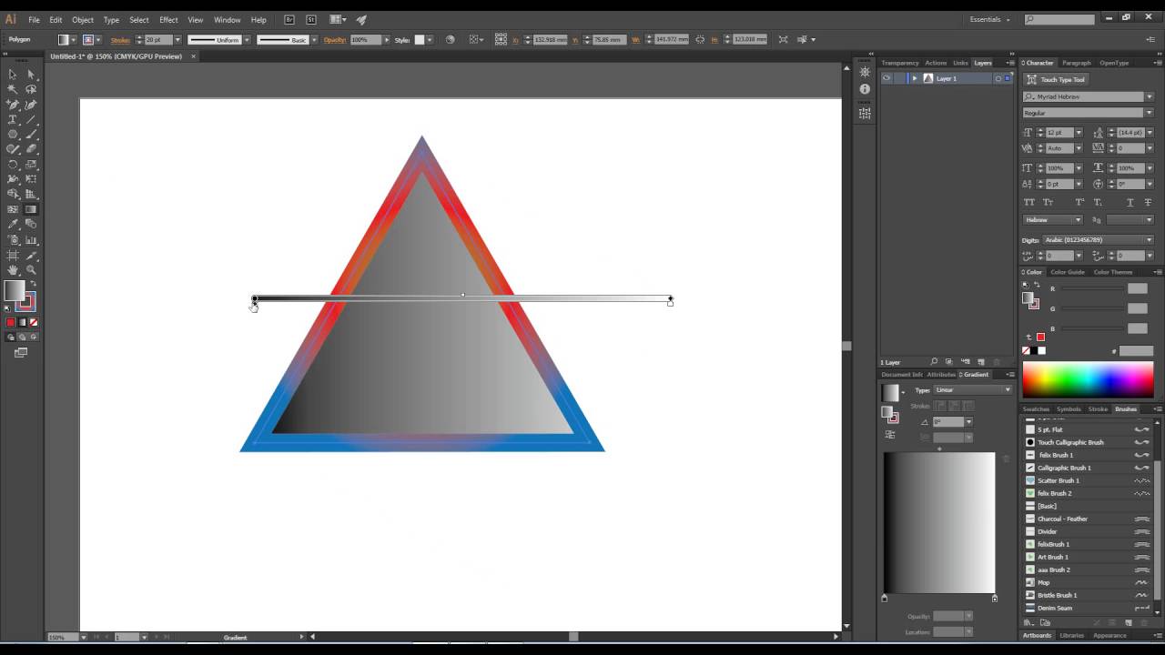 Как сделать градиент в adobe illustrator