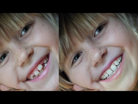 Как сделать зубы в Фотошопе ровными