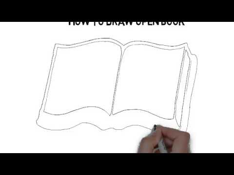 how to draw open book