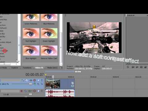 Sony Vegas: Colour Correction with Red Highlight and Soft Contrast Tutorial
