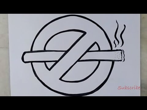 drawing of no smoking of cigarette for kids 