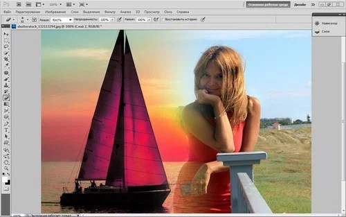 Фотошоп совмещение двух изображений