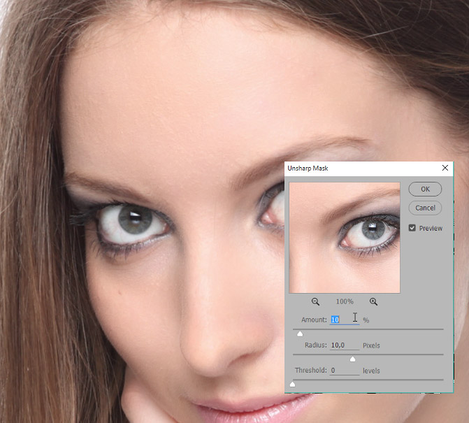 Как сделать маску для добавления резкости на лице в фотошоп