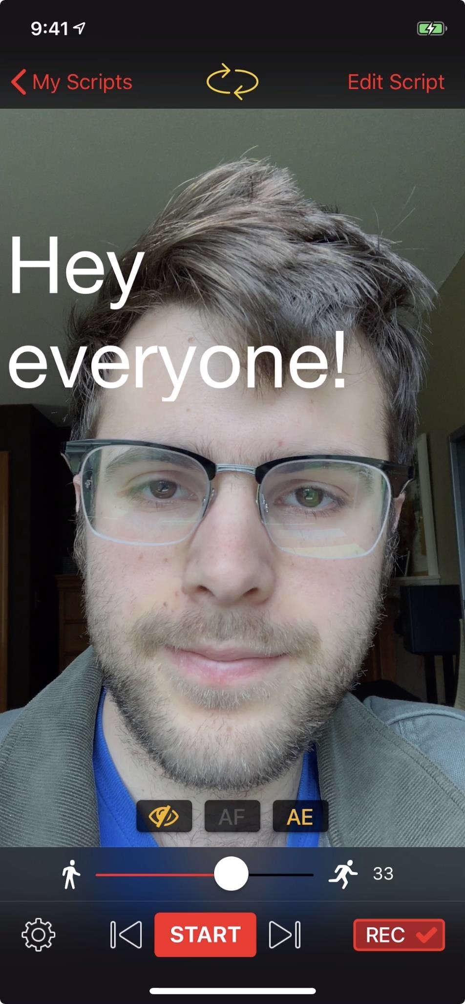 Turn Your Phone into a Teleprompter to Record Selfie Videos Without Breaking Eye Contact