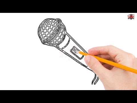 How to Draw a Microphone Step by Step Easy for Beginners/Kids - Simple Microphones Drawing Tutorial