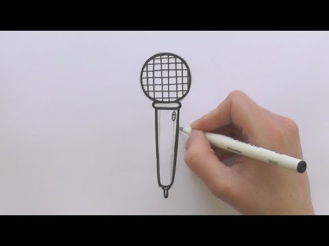 How to Draw a Cartoon Microphone