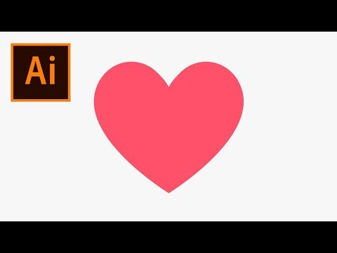 Как нарисовать сердце в Adobe Illustrator как Facebook Heart Emoji 