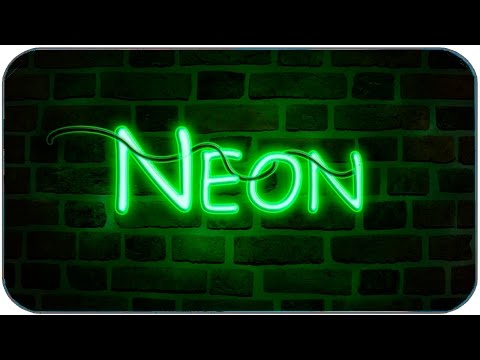 🔴  Простой Эффект в Фотошопе с Текстом - Neon