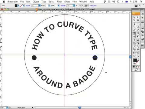 How to curve type around a badge using Adobe Illustrator CS3 - ArtworkExplained.com.au