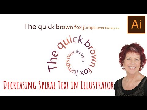 Illustrator - Decreasing Spiral Text