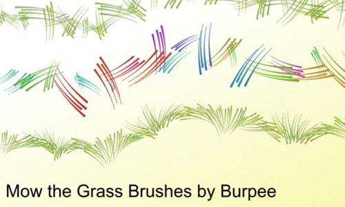Realistic Set of Grass Photoshop Brushes