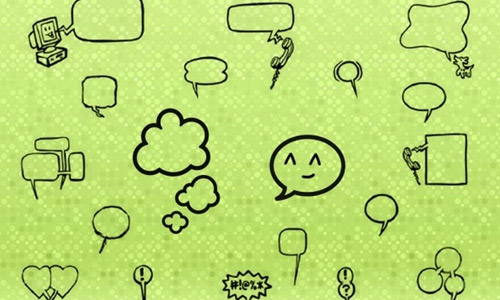 free speech bubbles brushes
