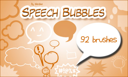 free photoshop brushes speech bubbles
