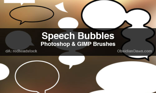 speech bubbles photoshop burshes
