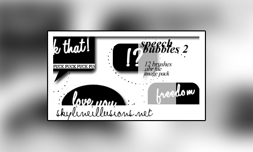 free speech bubbles brushes