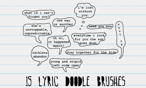 doodle speech bubbles brushes