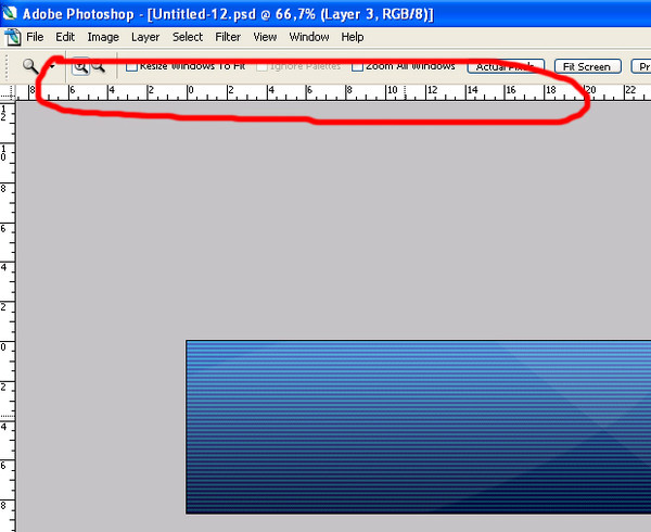 Инструмент линейка в фотошопе