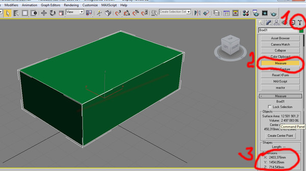 Как измерить размер 3ds max