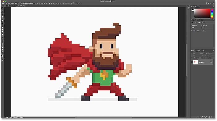 How to enlarge and upsample pixel art in Photoshop