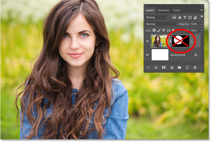 How to disable a layer mask in Photoshop