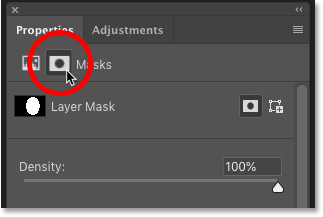 How to view layer mask options in Photoshop
