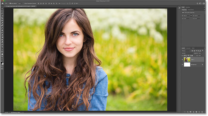 The first image that will be used to show the layer mask tips and tricks in Photoshop