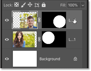 Selecting a layer to delete it in Photoshop