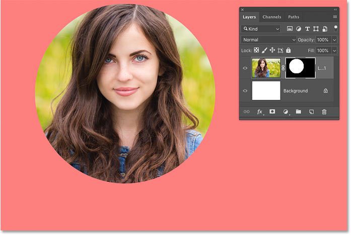 How to view a layer mask in Quick Mask mode in Photoshop