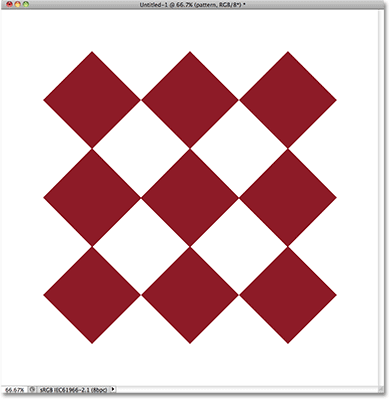 A diamond pattern created with a custom shape in Photoshop. 