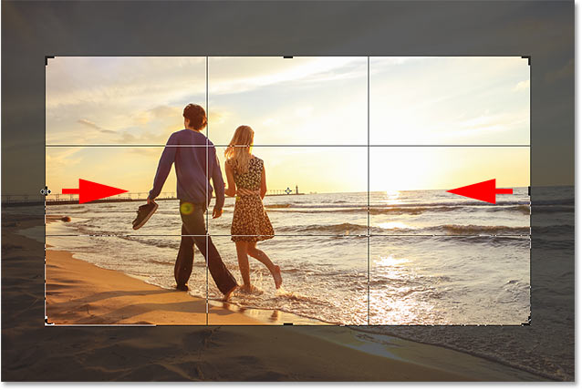 Photoshop Crop Tool tips: Resizing the crop border from its center