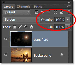 Setting the layer opacity back to 100%. 
