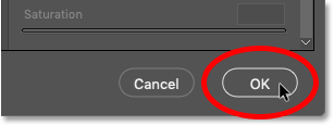 Clicking the OK button to close Photoshop