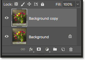 The Background copy layer appears in the Layers panel
