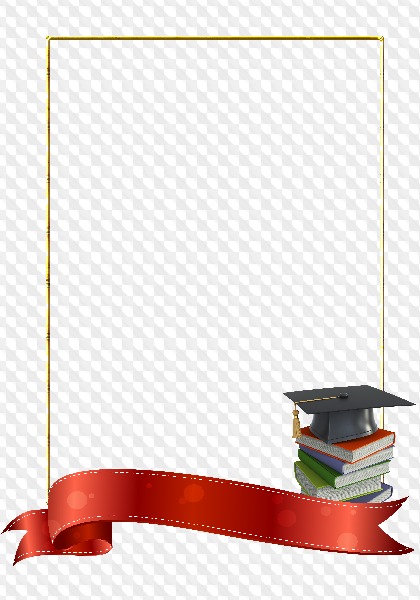 19 PNG, Прямоугольные рамки виньетки с лентами и цветами и для выпускников