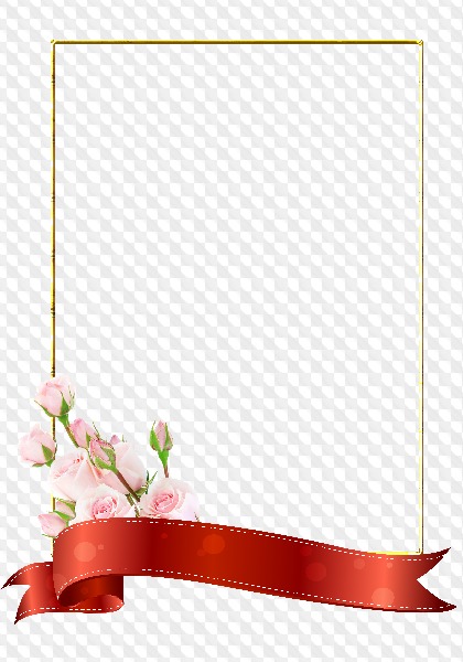 19 PNG, Прямоугольные рамки виньетки с лентами и цветами и для выпускников
