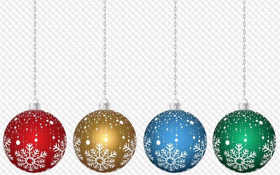 Обновлено: Двести рождественских шаров PNG на прозрачном фоне