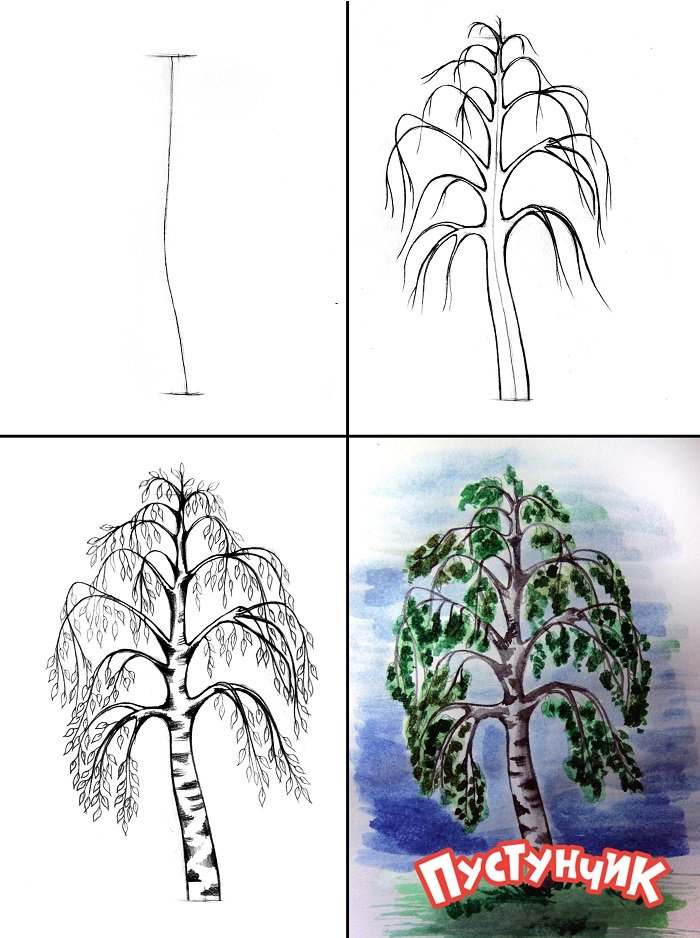 Как нарисовать дерево в paint