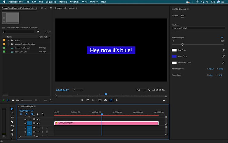 How to Create Text Effects and Animations in Premiere Pro - Customize