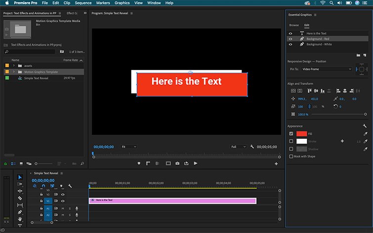 How to Create Text Effects and Animations in Premiere Pro - Create a Background