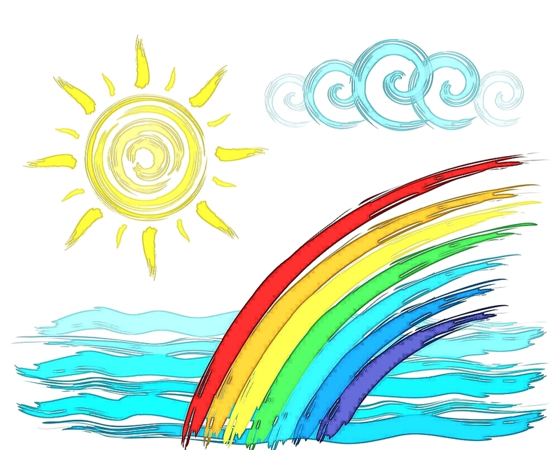 Как нарисовать радугу акварелью поэтапно
